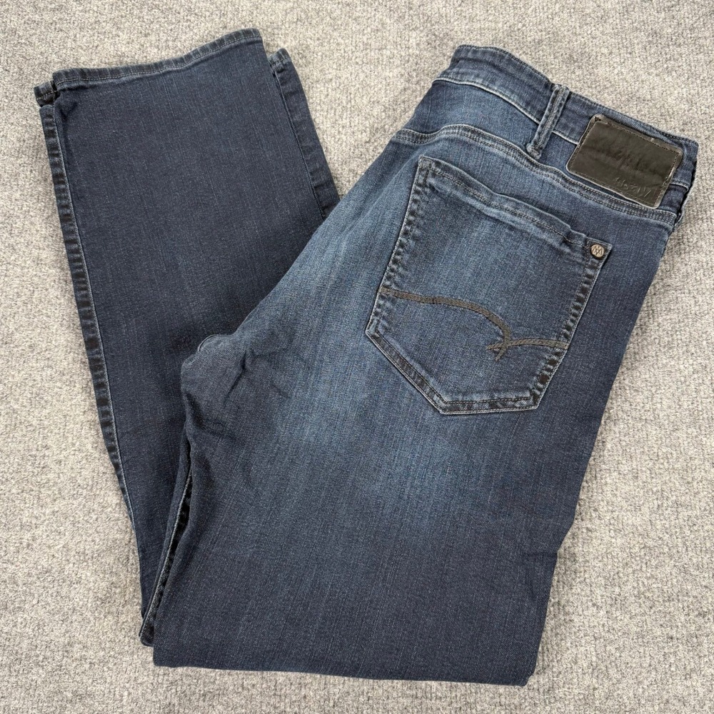 Mavi Matt Relaxed Straight Leg Jeans Mens 38x30 Dark Wash Denim Blue Pants #4132